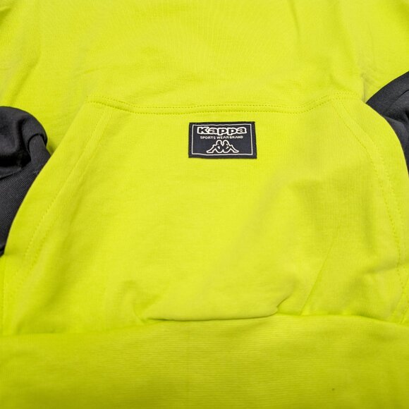 Kappa Unisex Crew Neck Lime Yellow Pullover Loopknit with logo Sweatshirt NWOT - Picture 7 of 8